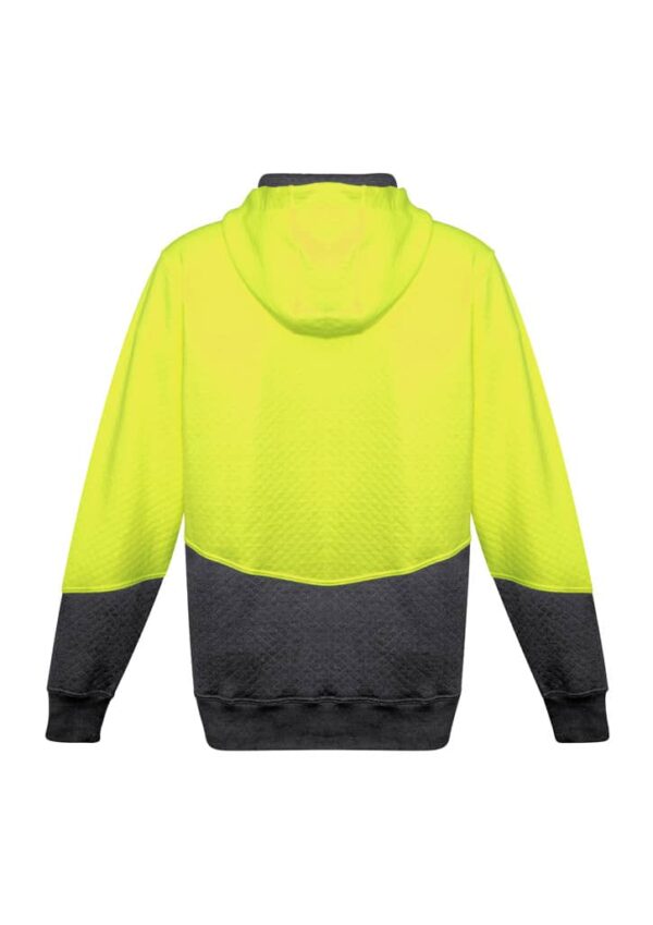 Unisex Hi Vis Textured Jacquard Full Zip Hoodie - Image 3