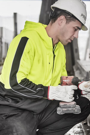 Unisex Hi Vis Full Zip Hoodie