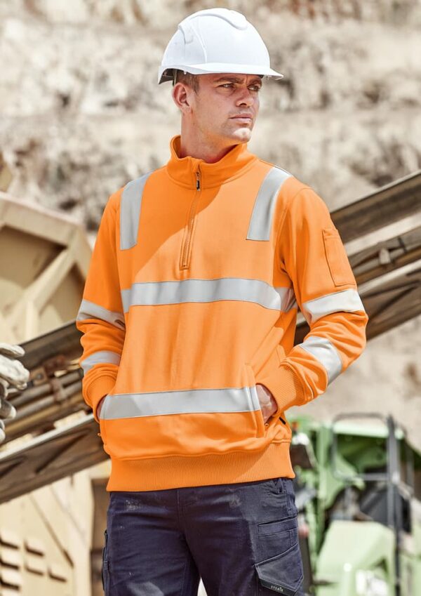 Unisex Hi Vis Vic Rail 1/4 Zip Pullover - Image 7