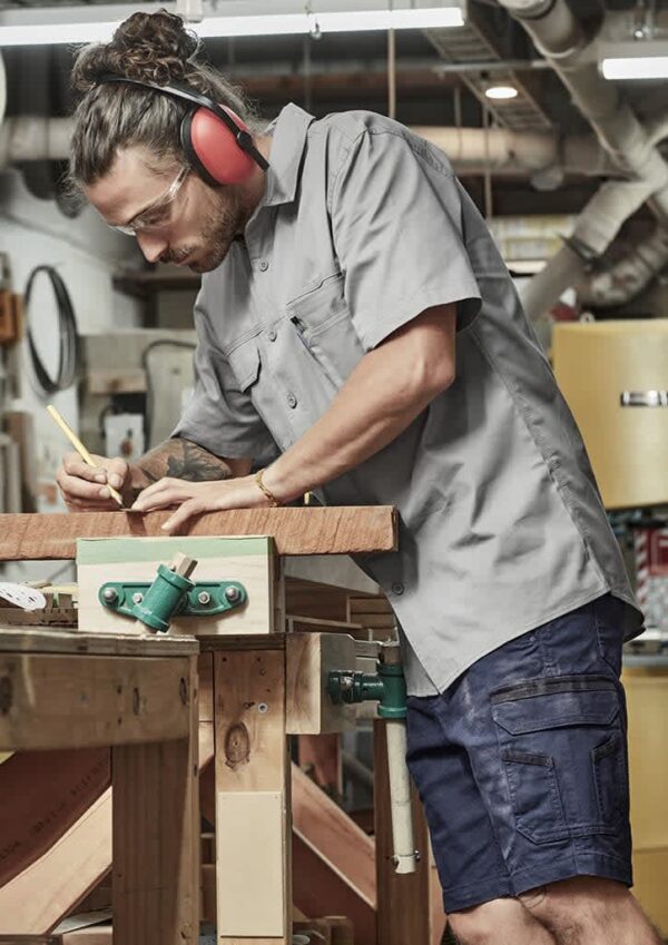 Mens Lightweight Tradie Short Sleeve Shirt - Image 2