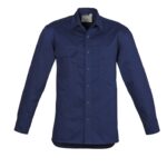 Mens Lightweight Tradie Long Sleeve Shirt - Blue