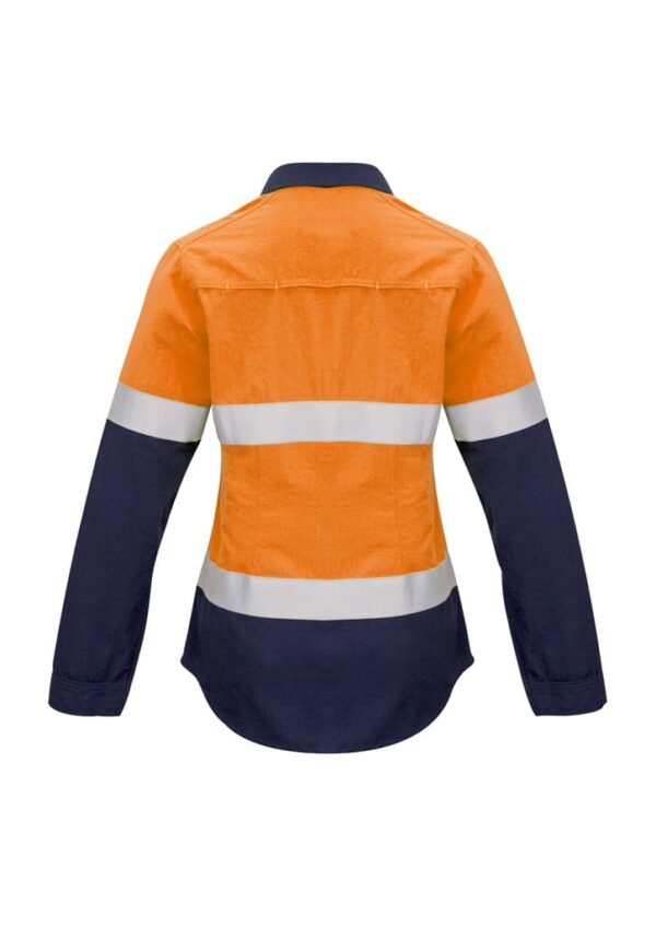 Womens Fr Closed Front Hooped Taped Spliced Shirt - Image 8