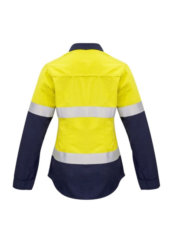 Womens Fr Closed Front Hooped Taped Spliced Shirt - Image 5