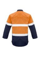 Mens Red Flame Hi Vis Shirt - Hoop Taped