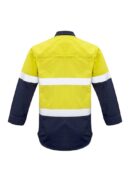 Mens Red Flame Hi Vis Shirt - Hoop Taped