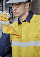 Mens Orange Flame Lightweight Ripstop Spliced Shirt - Hoop Taped