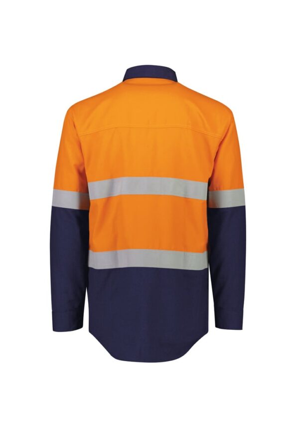 Mens Orange Flame Lightweight Ripstop Spliced Shirt - Hoop Taped - Image 4