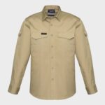 Mens Rugged Cooling Long Sleeve Shirt - Khaki