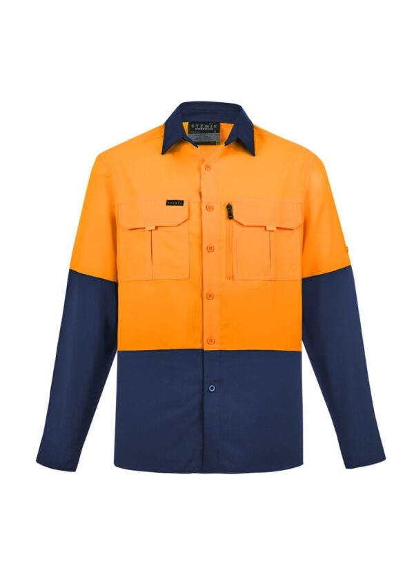Mens Hi Vis Outdoor Long Sleeve Shirt - Image 21