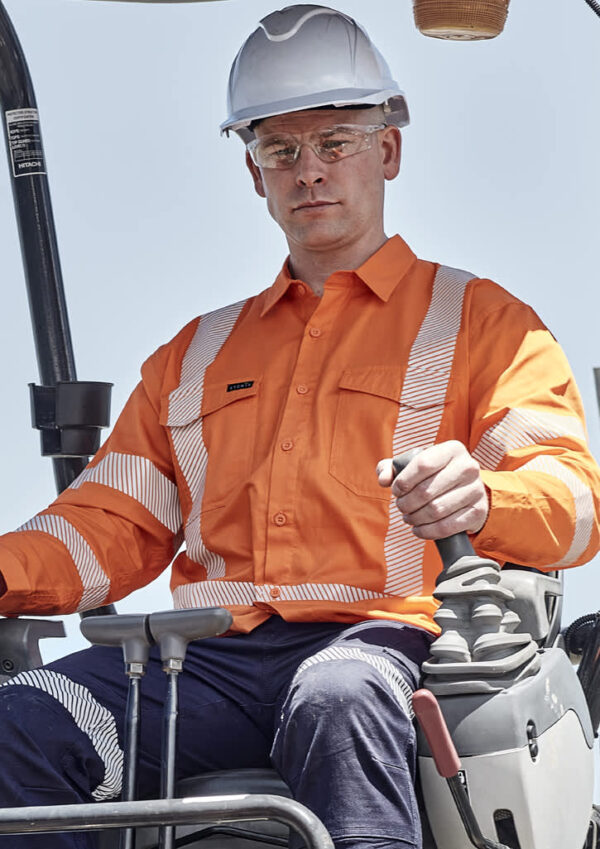 Mens Hi Vis X Back Shirt - Segmented Tape - Image 16