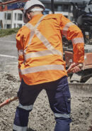 Mens Hi Vis X Back Shirt - Segmented Tape