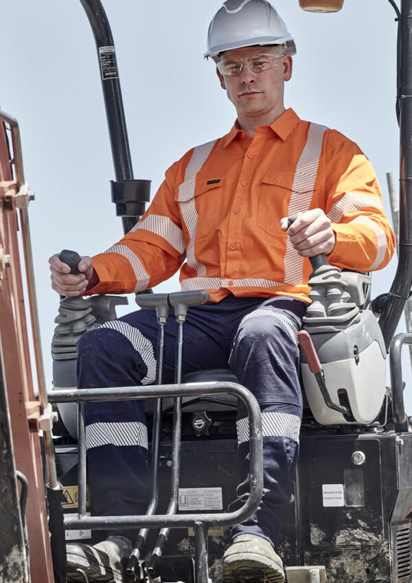 Mens Hi Vis X Back Shirt - Segmented Tape - Image 5