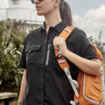 Womens Outdoor Short Sleeve Shirt - Black