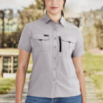 Womens Outdoor Short Sleeve Shirt - Stone