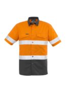 Mens Rugged Cooling Hi Vis Taped Short Sleeve Shirt