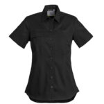Womens Lightweight Tradie Short Sleeve Shirt - Black