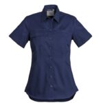 Womens Lightweight Tradie Short Sleeve Shirt - Blue