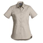 Womens Lightweight Tradie Short Sleeve Shirt - Sand